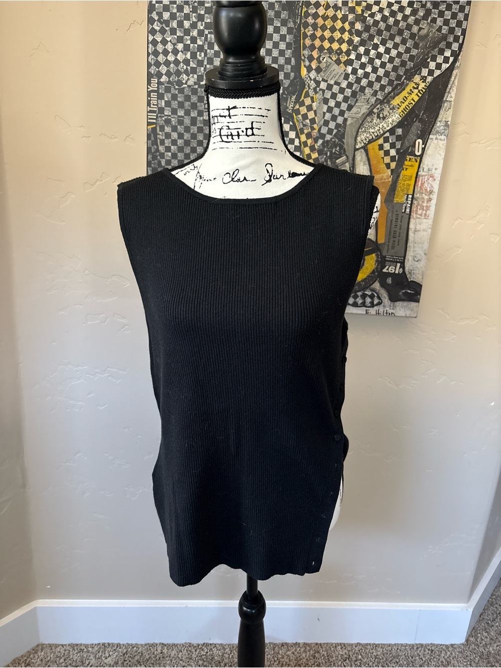 Abercrombie & Fitch Asymmetrical Button Sweater Tank